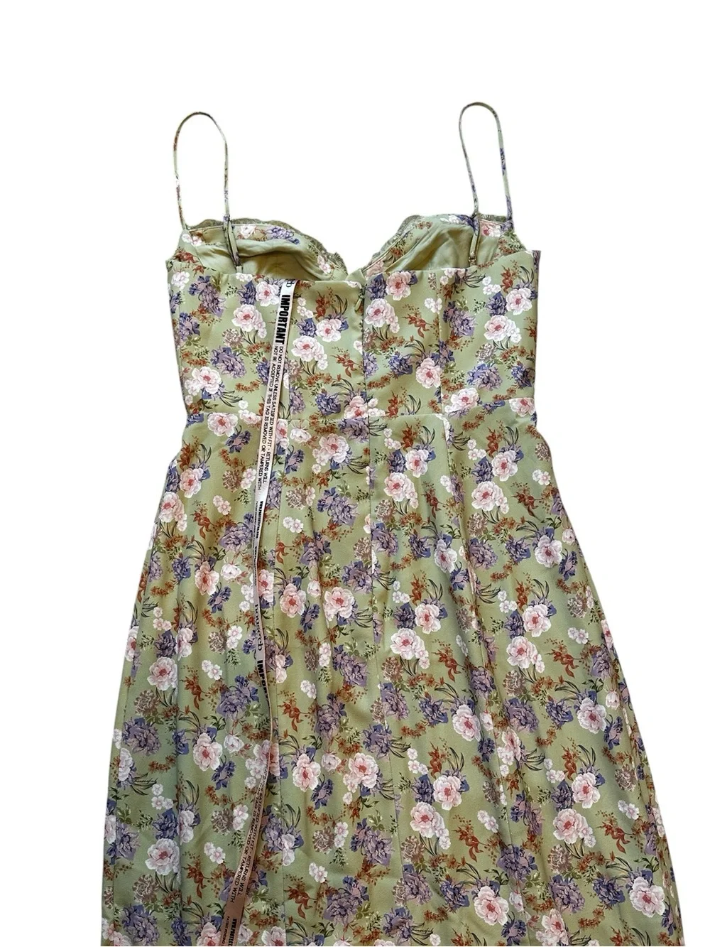 HOUSE OF CB Corset Midi Dress Peony Floral Cocktail Wedding Guest Coquette NWT - Picture 4 of 8
